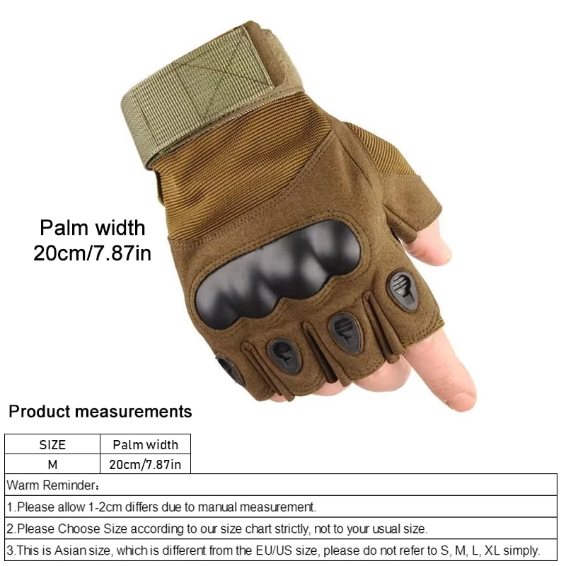 Outdoor tactical hunting gloves suitable for sports fighting shooting hunting fitness fingerless gloves hard shell gloves view 2