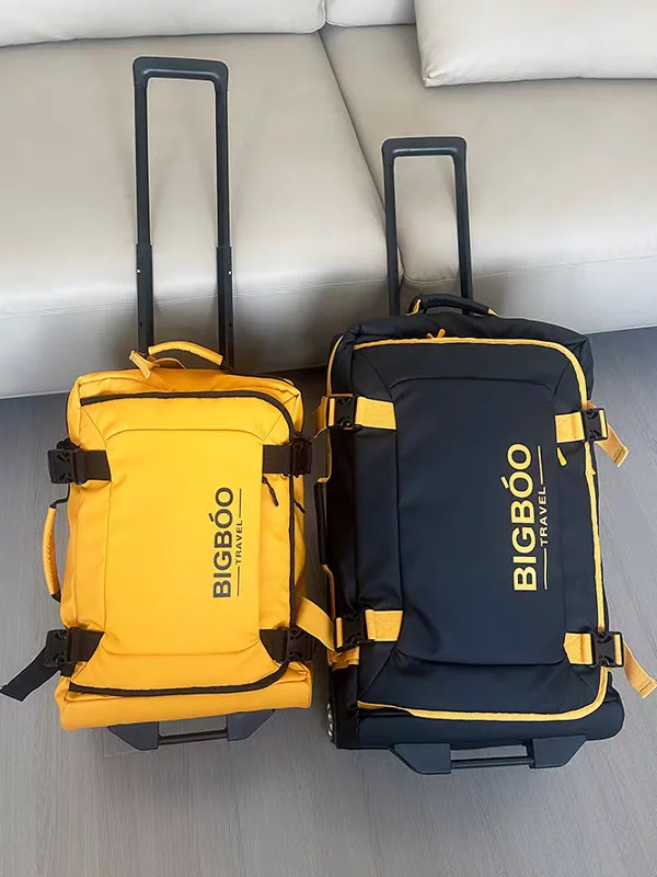 

Large Capaci Waterproof Ox Cloth Lage Bag Handheld Carry-On Suitcase with Pull Rod for Traveling Youth ex