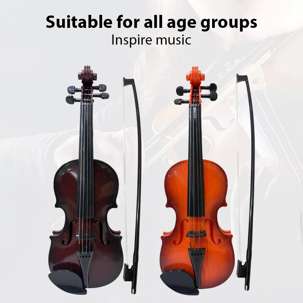 Simulated Violin Music Practice Violin for Beginners Violin Kit Musical Instrument Exquisite Workmanship Performance Props Gifts