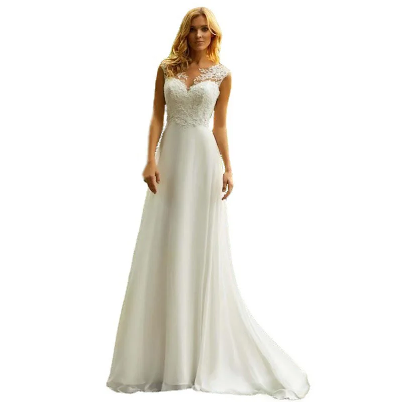 MK1462-White classic evening dress with two shoulders