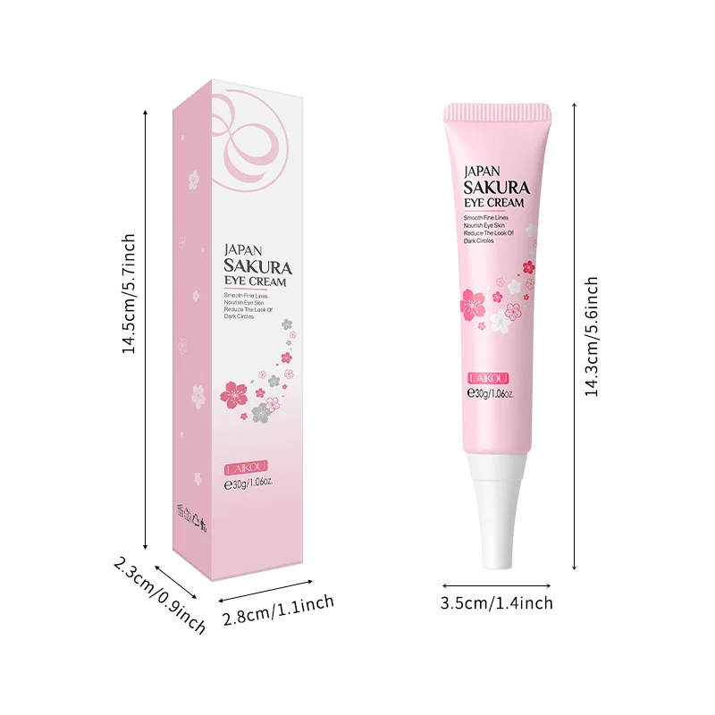 Laikou 15g/30g Sakura erfrischend aufhellen Augen creme nähren Augen beutel hydrat feuchtigkeit spendendes Serum