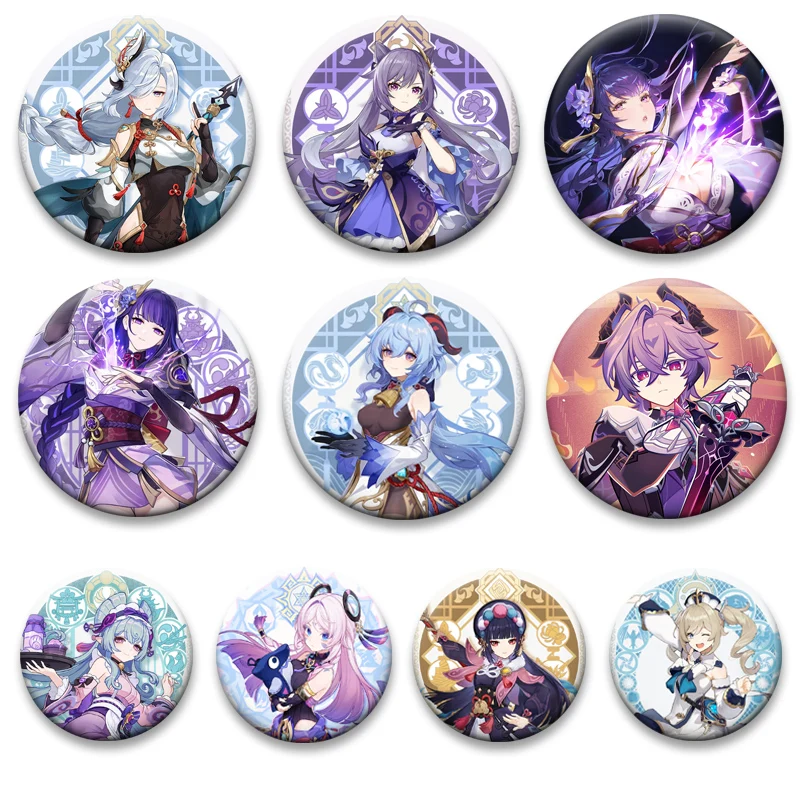 Genshin Impact Brooches Diona Kätzlein,Klee,Barbara Gunnhildr,Durin,Alice Anime Pin Beelzebul,Yaoyao,Yun Jin,Ganyu Cartoon Badge
