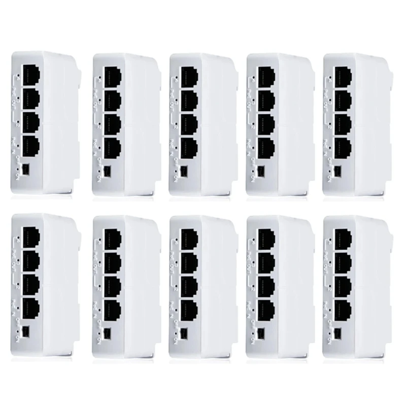 패시브 캐스케이드 가능 Poe 익스텐더, NVR IP 내구성 변속기 리피터 스위치용, 4 포트, 1-3 포트, IEEE802.3Af, 100Mbs