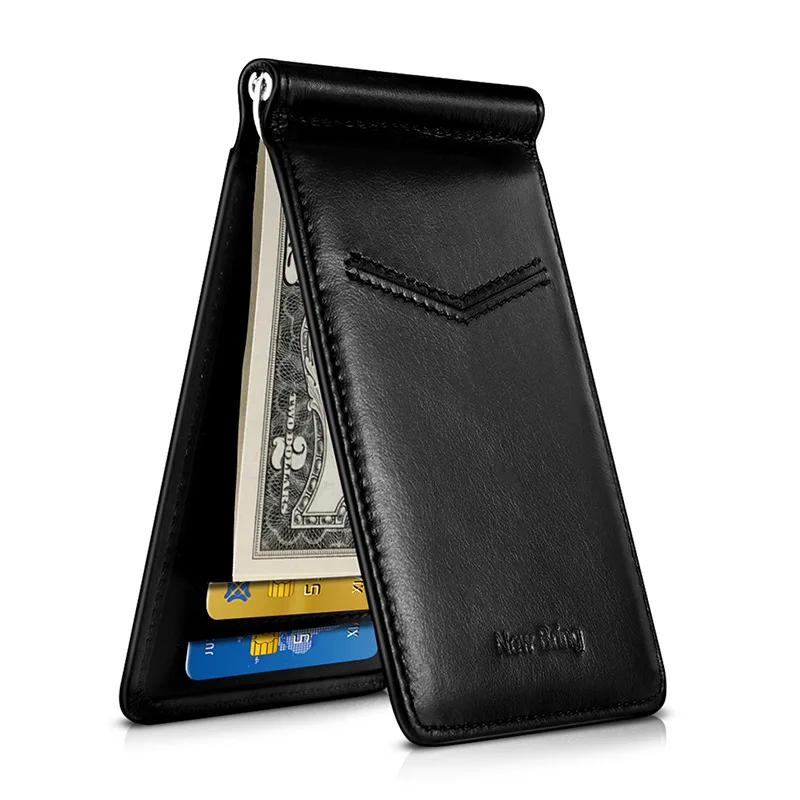 1PC New Carbon Fiber Card Case Men's Ultra-thin Money Clip Card Holder Multi Card Position Driver's License Leather Case