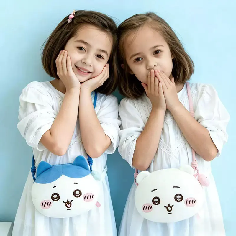 لعبة دمية أصلية من القطيفة للأطفال من Jiyikawa حقيبة كروس وحقيبة للوجبات الخفيفة وسلسلة مفاتيح هدية عيد ميلاد