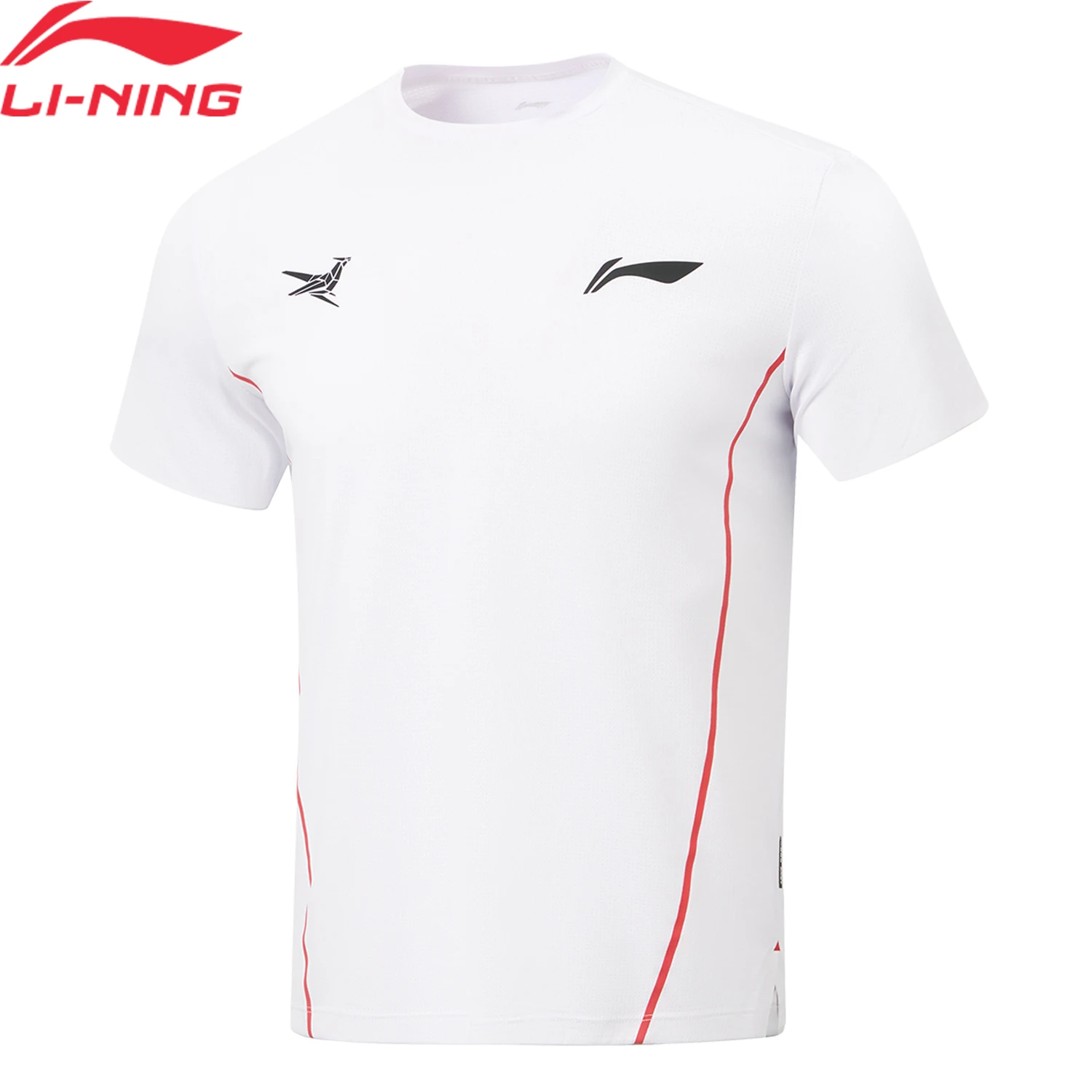 Li-Ning Men's Dragonflight Running T-shirt 100%Polyester Regular Fit Round Neck LiNing Professional Sports Tee ATSW905