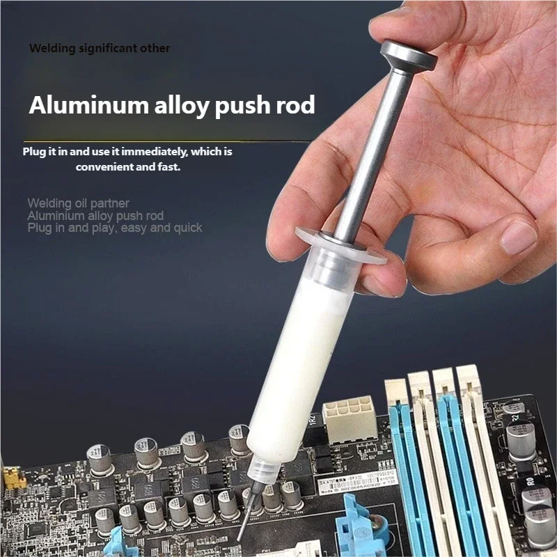 TE-051 Aluminum Alloy Push Rod Welding Oil Partner for Mobile Phone Repair Booster Rod Dispenser Propulsion Tool