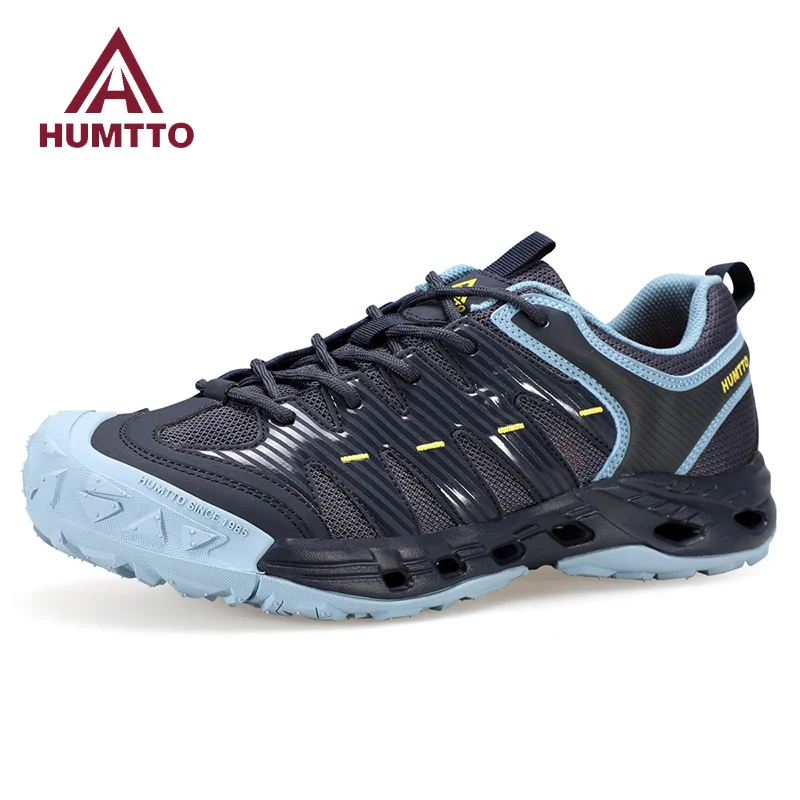 

HUMTTO Summer Sneaker for Men Non-Leather Men's Casual Shoes Breathable Brand Luxury Designer Man Trainers Black Beach Sneakers