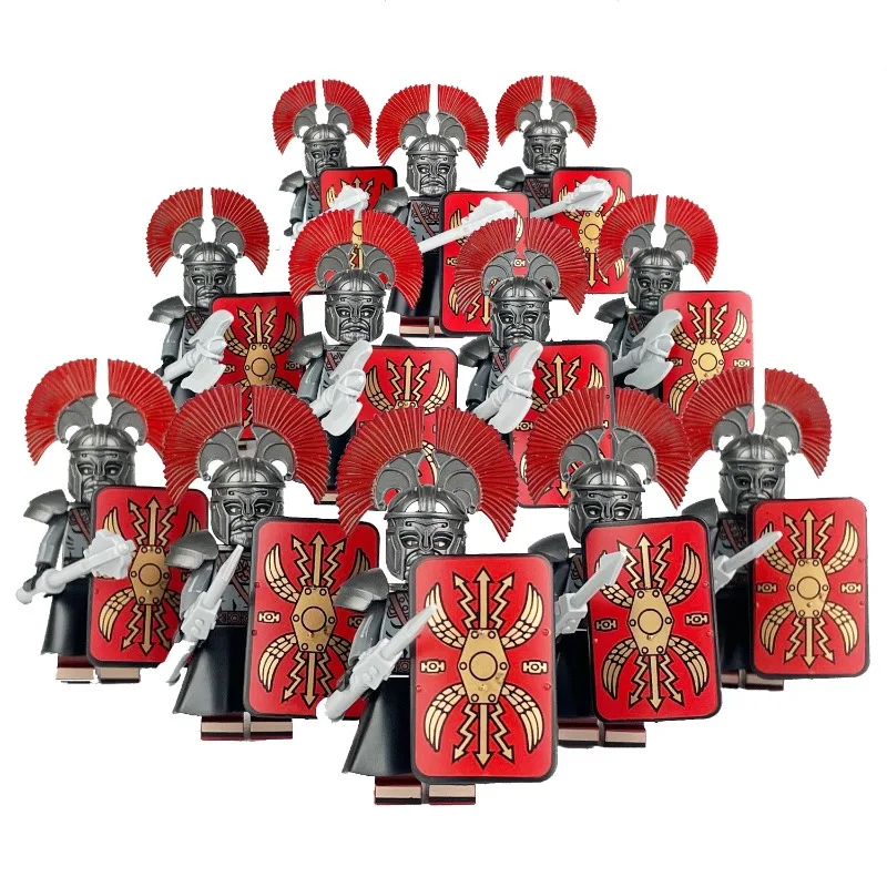 

Roman soldiers small particle corps miniature model children assemble building block toys building block people