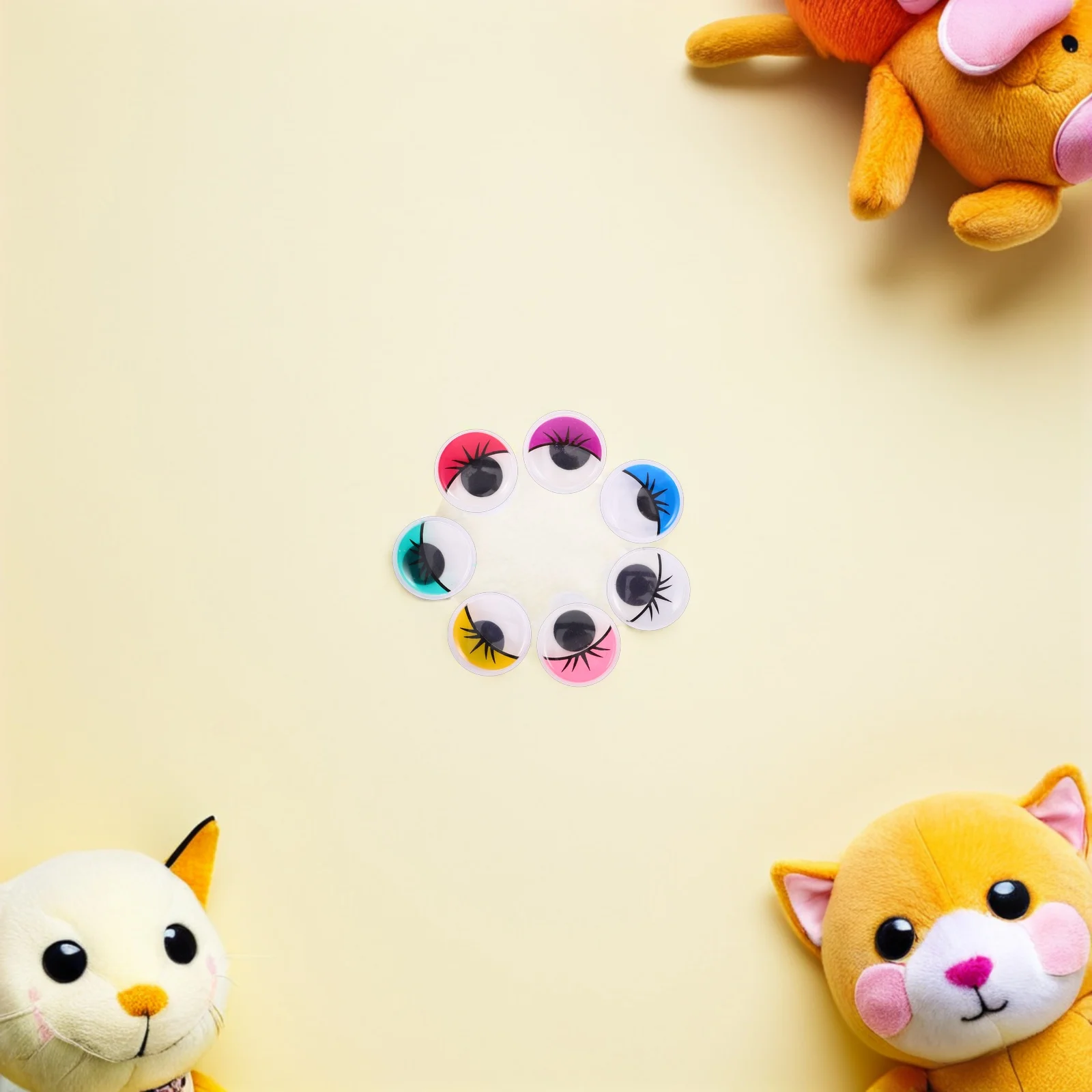 

50 Pcs Material Bag Colored Lash Extensions Eyelashes Stick Self Adhesive Stickers Eyes for Crafts Fake