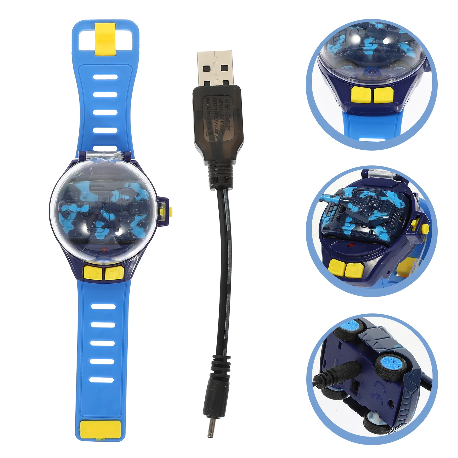 1 set 1 set Horlogecontroletank Afstandsbediening Oplaadbaar elektrisch speelgoed Kindercadeau Raceauto USB Opladen Kinderen Rc