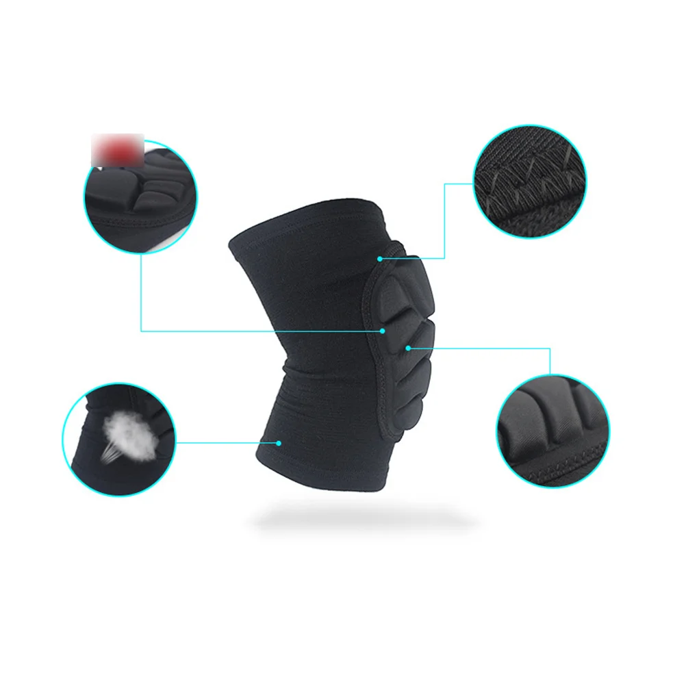 

1 пара спортивных наколенников, толстые губчатые подушечки для предотвращения столкновений, баскетбола, футбола, волейбола, хип-хопа, защитное снаряжение, дышащие ноги