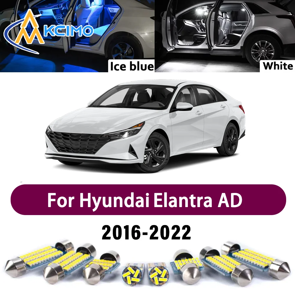 

Premium LED Interior Lighting Kit for Hyundai Elantra AD 2016-2022 2017 2018 High-Quality Error-Free Dome Map Trunk Auto Lamps