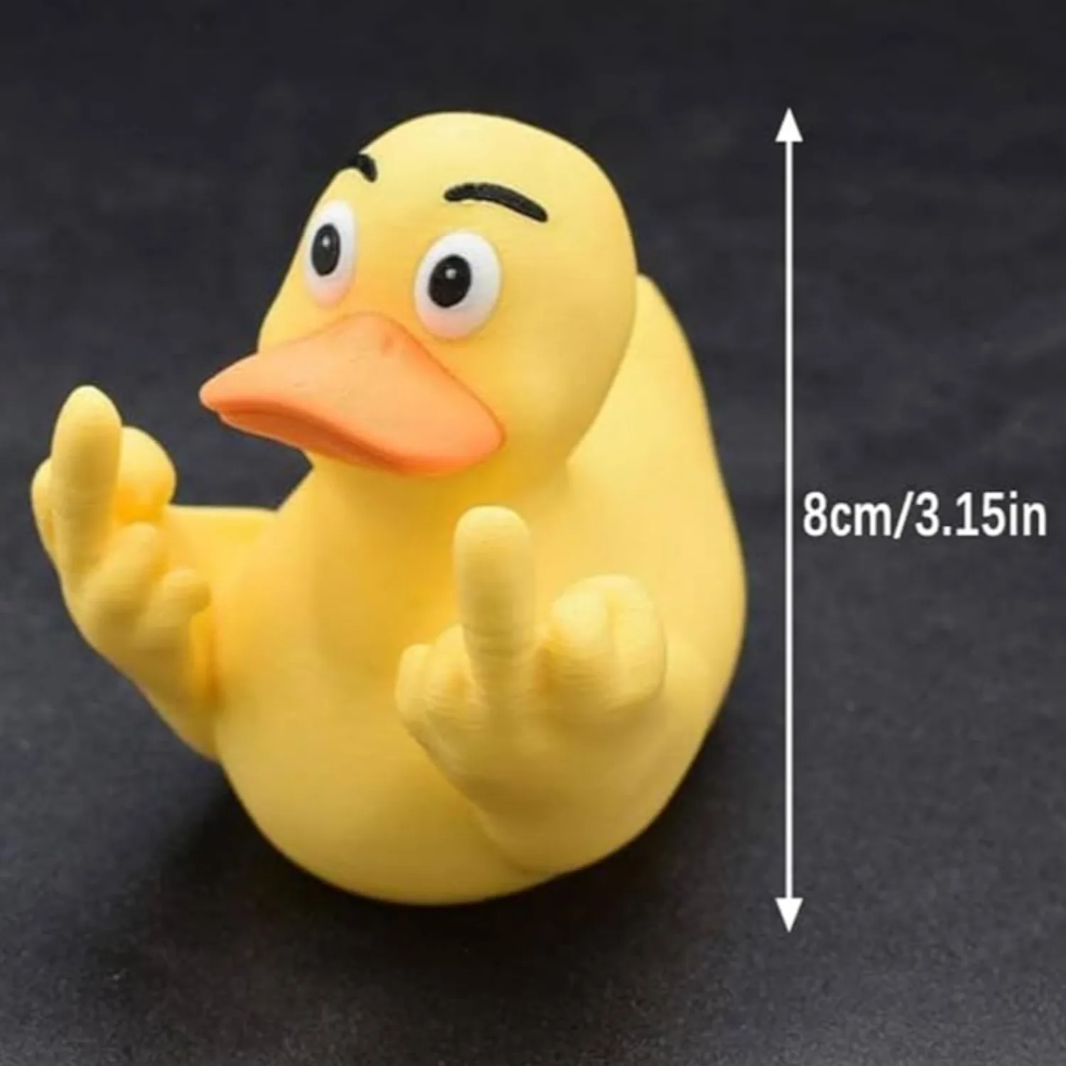 Middle Finger Duck Rubber Ducks Finger Trump Bidem With Us Flag Pattern Small Yellow Duck For Jeep Car Truck Dashboard Interior