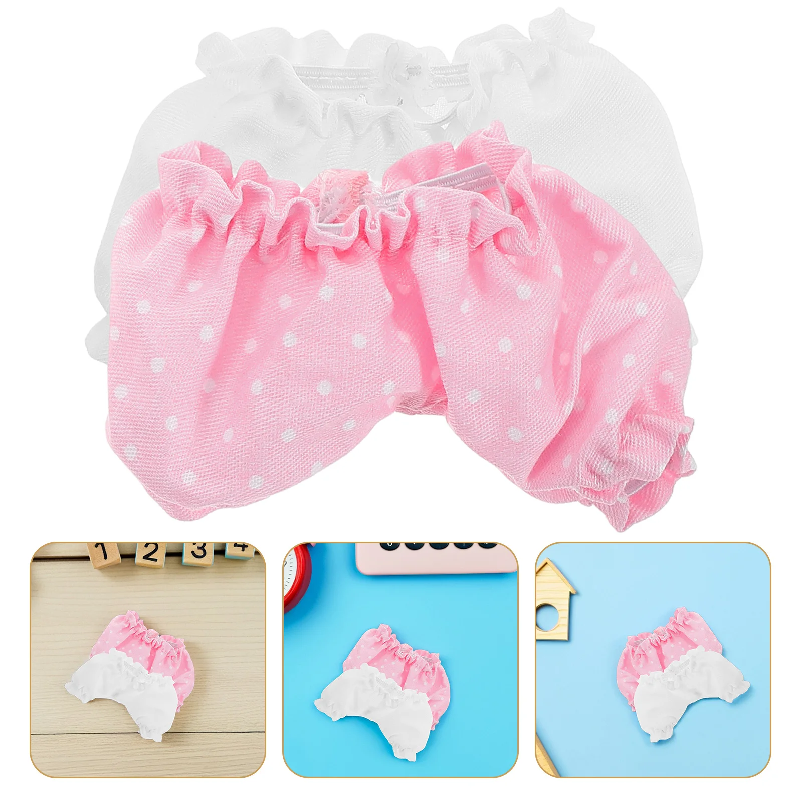

2pcs Lantern Shorts Dress Up Pants for Dolls Miniature Lantern Trousers Cute Lantern Pumpkin Short for Fashion