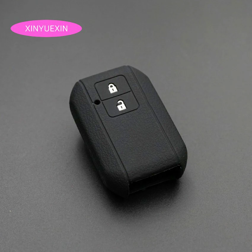 Xinyuexin Silicone Car Key Cover FOB Case for Suzuki Swift Wagon R Japan Monopoly 2 Button Remote Key Protection Car Accessories