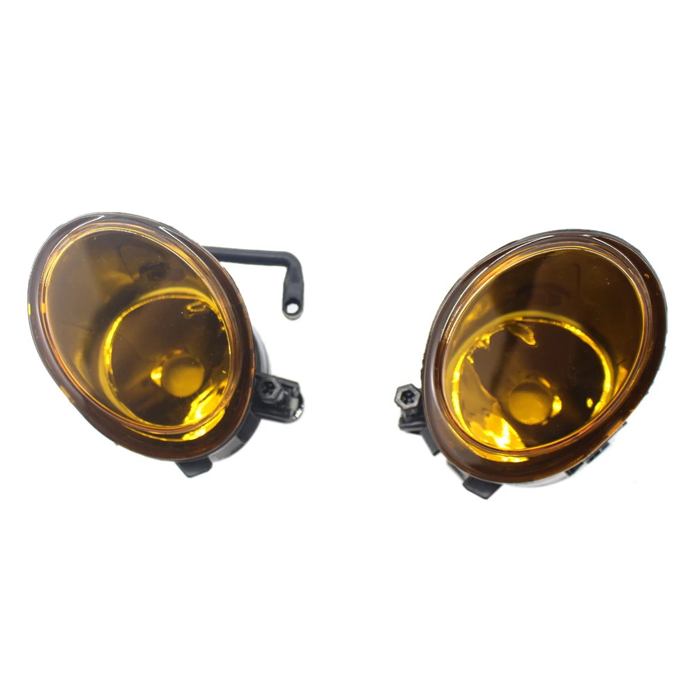 N26R-01-06 For-Bmw E46 For-Bmw E39 Yellow Lens Pair Bumper Fog Light Lamp Replacement