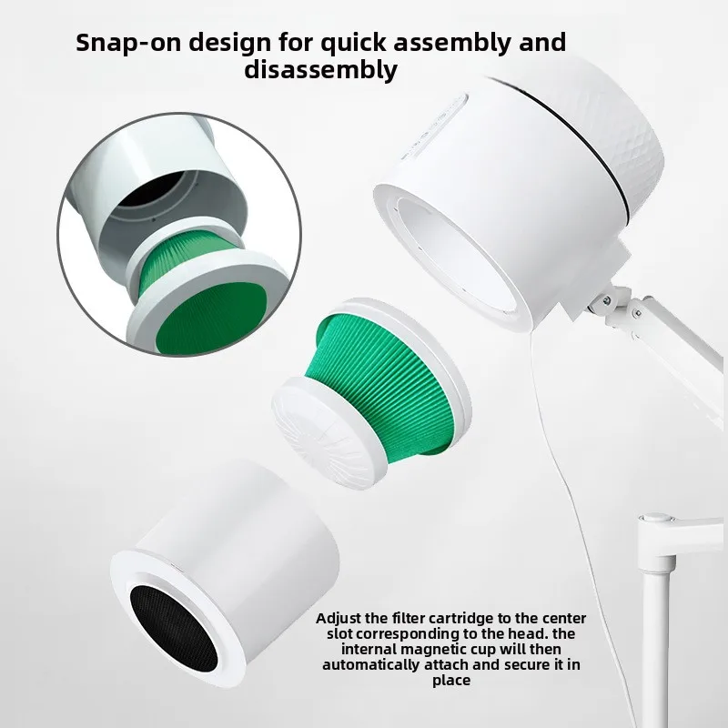 3rd Gen Top Suction Nail Dust Collector With Fill Light Desktop Nail Art Vacuum Cleaner Manicure Stand For Home Salon