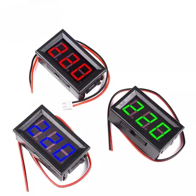 1PCS AC 70-500V 0.56" LED Digital Voltmeter Voltage Meter Volt Instrument Tool 2 Wires Red Green Blue Display DIY 0.56 Inch