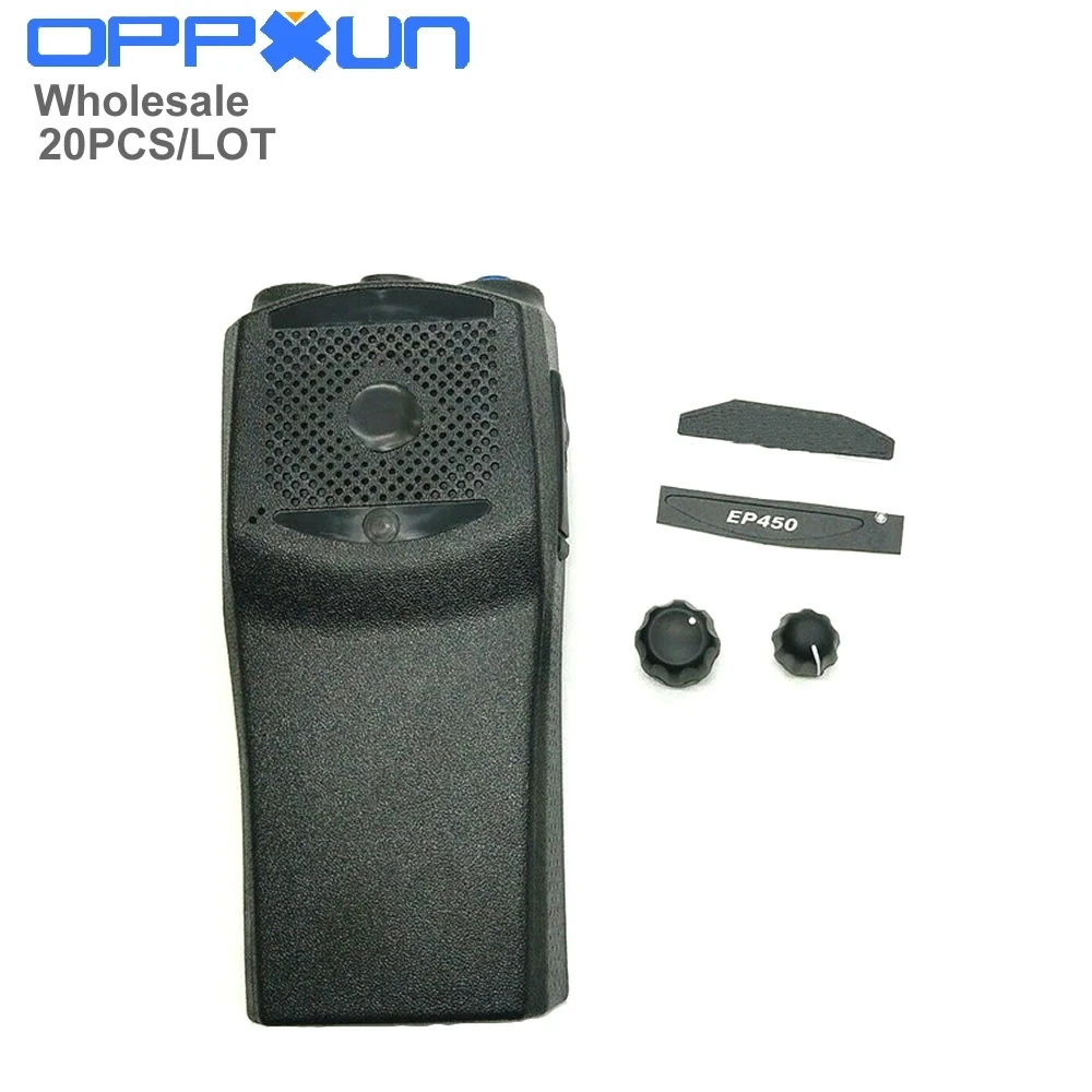 Replacement Repair Housing Cover Shell Sheath Front Case with Knob for Motorola EP450 Walkie Talkie Two Way Radio Accessories