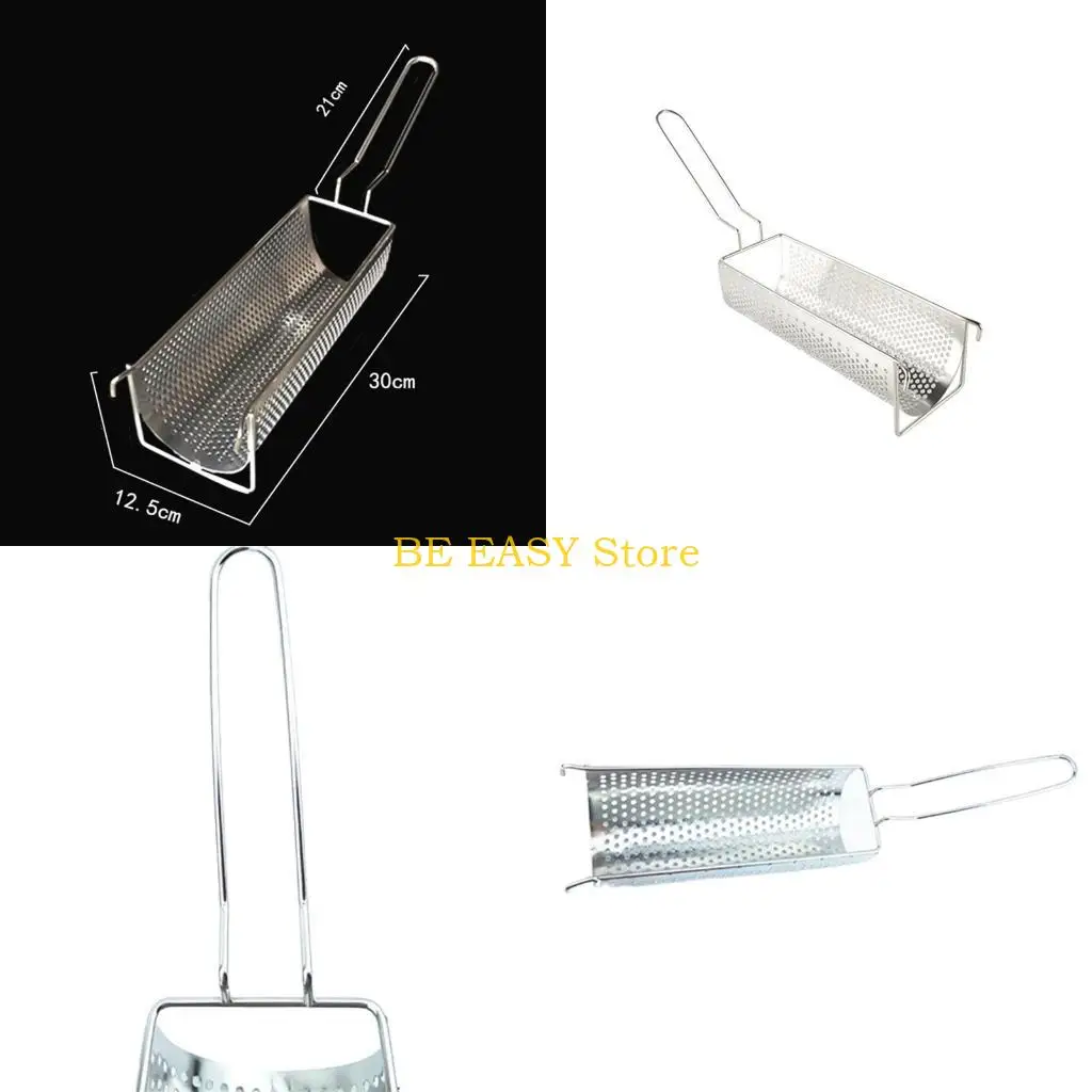 

E28F Stainless Steel Fried Long French Fries Baskets Chip Frying Rack