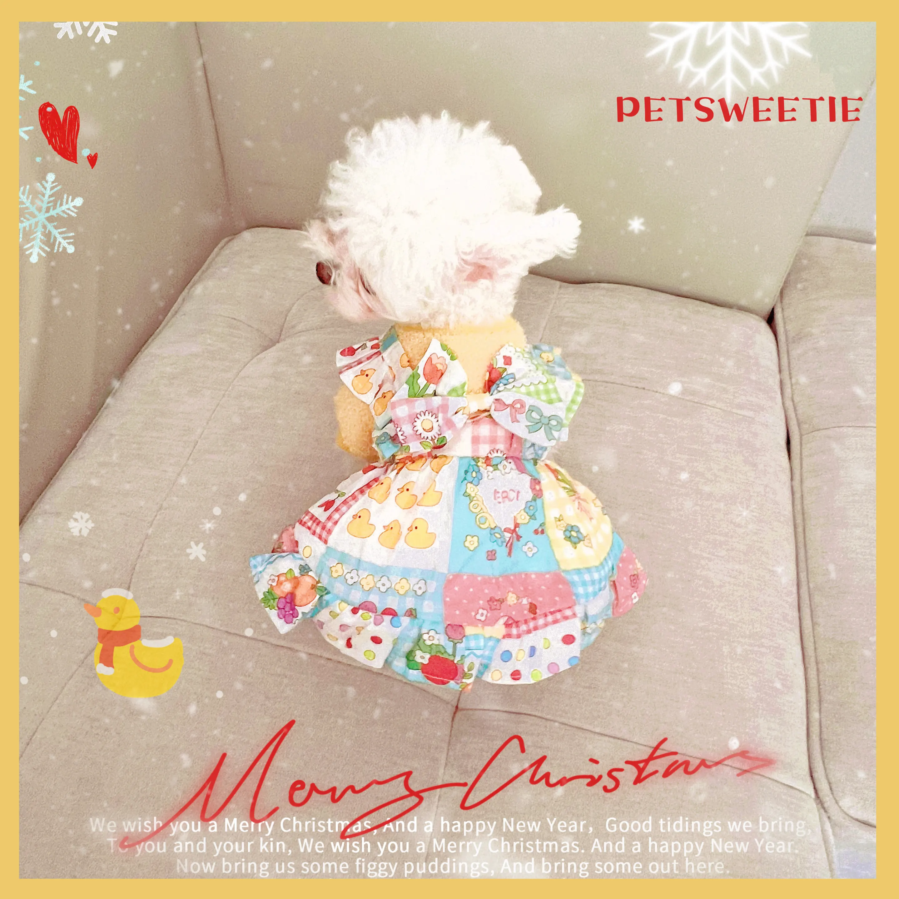 Traditional patterned cotton winter dress puppy skirt cotton coat Marcis clothes thickened