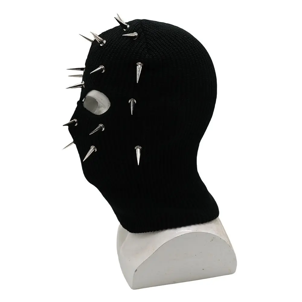 Spiked Knitted Rivet Hat Lightweight Stretchable Pullover Knitted Hat Winter Warm Windproof Funny Headgear Outdoor