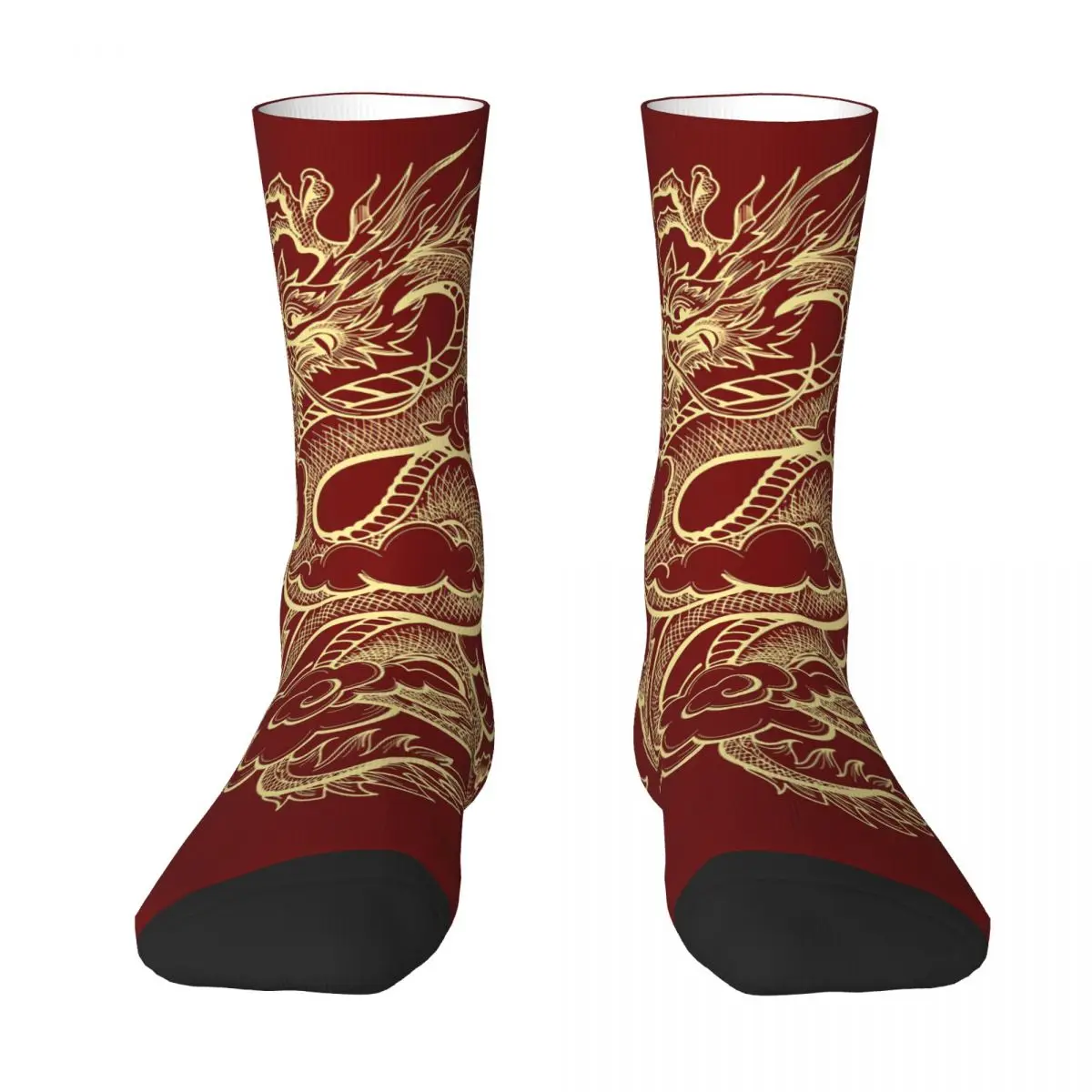 Chinesische Drachen Unisex Socken Hip Hop 3D-Druck glückliche Socken Street Style verrückte Socke