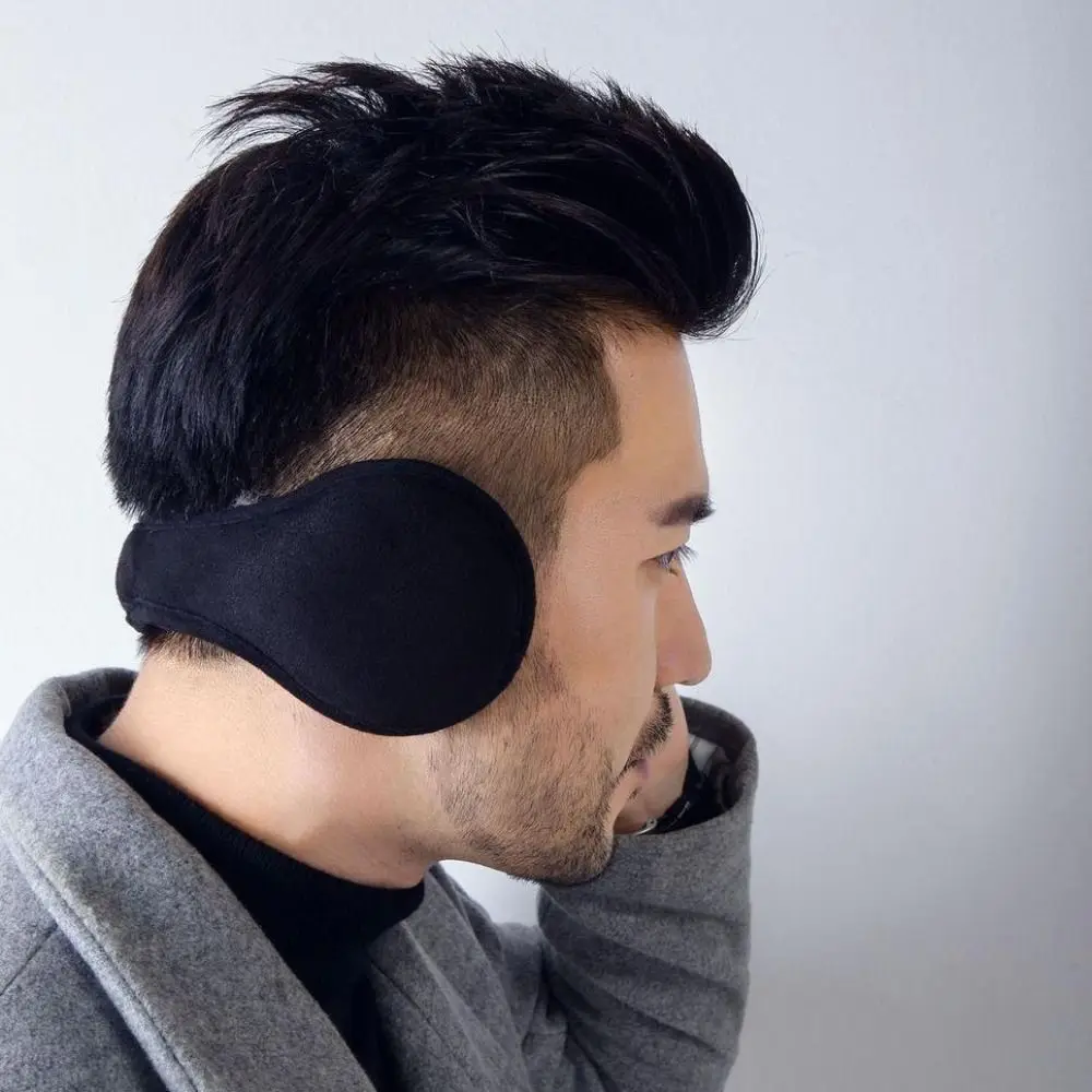 شتاء دافئ الصوف بسيط خلف الرأس محشوة الإناث الأذن رفرف سميكة سماعات الأذن غطاء الأذن رجل غطاء للأذنين #3