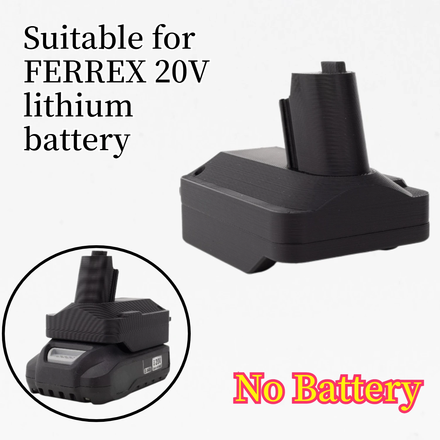 

Battery Adapter FERREX20v Battery Series, Convert To Dyson V7V8 Battery Lithium Ion Vacuum Cleaner Converter (No Battery)