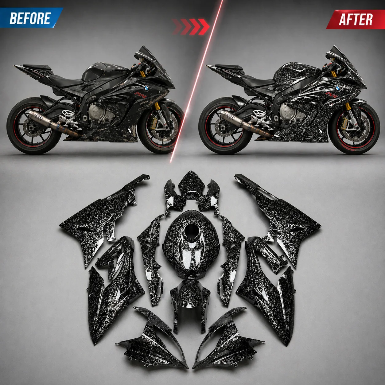 

Carbon Fiber Fairings for BMW S1000RR Custom Fairing Kit 2015 2016 S1000 RR 15 16 ABS Injection OEM Fit Motorcycle Bodywork