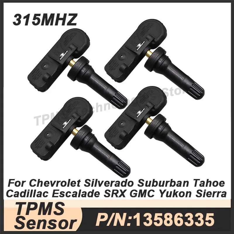 

1/4Pcs TPMS Tire Pressure Sensor 13586335 315MHz For Cadillac Escalade Chevrolet Silverado Suburban Tahoe GMC Sierra 25920615