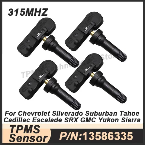 1/4 шт. датчик давления в шинах TPMS 13586335 315 МГц для Cadillac Escalade Chevrolet Silverado Suburban Tahoe GMC Sierra 25920615