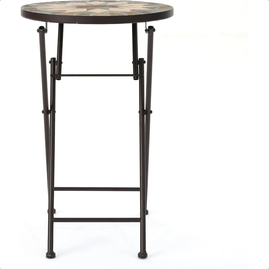 

Приставной столик Siester Outdoor Stone с железной рамой, бежевый, черный