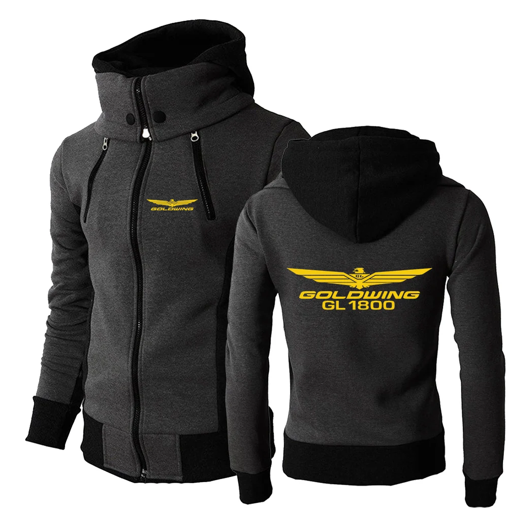 2024 Goldwing GL1800 Motorcycle Spring Autumn New Men's Chest Zipper Hoodie Three-color Style Causal Comfortable Simplicity Top