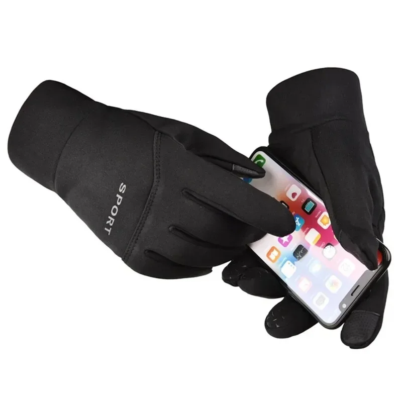 1-3pairs Outdoor Winter Warm Sports Runing Gloves Screen Touch Non-Slip Cycing Skiing Windproof Waterproof Full Finger Unisex