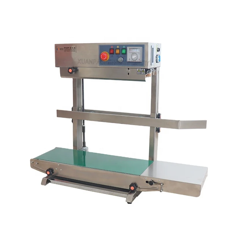 FR-450W Vertical Continuous Band Sealer, Kraft/craft Paper  Bag Rice Bag Continuous Sealer Automatic Sealing Machine
