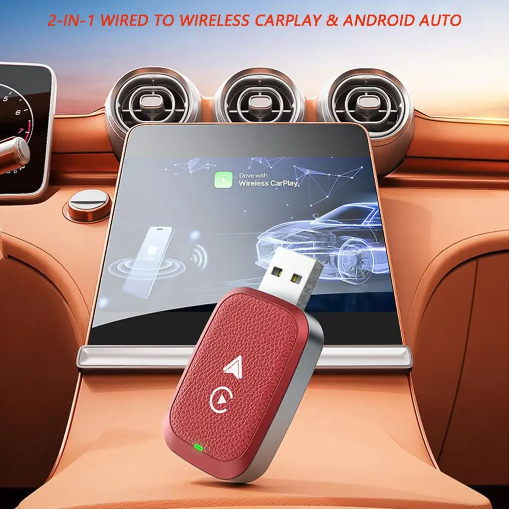 

NEW Wireless CarPlay Android Auto Wireless Adapter Smart Mini Box Plug And Play WiFi Fast Connect Universal Car Accessories