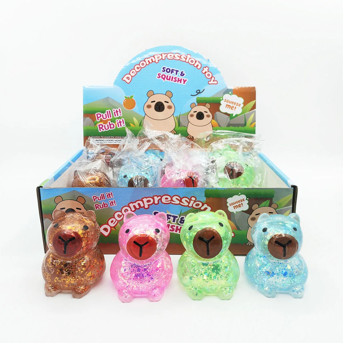 

New Capybara Squishy squeeze-able relaxation creative soft rubber rebound stress-relieving toy