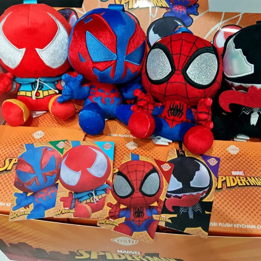 Spider Man Series Blind Box Cosbi Pluche Anime Randbeeldjes Rugzakken Hangers Ornamenten Verrassingscadeau voor jongens