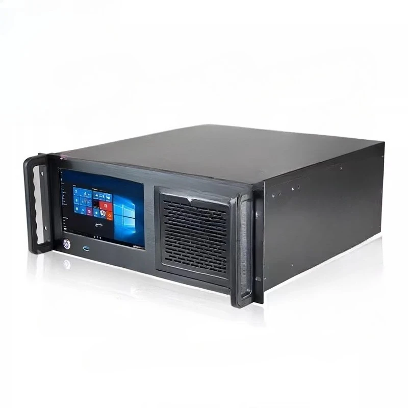 4U Chassis with Screen, Touch Screen 4U Industrial Control 9-inch LCD Display, Rack-type Integrated Workstation, Industrial