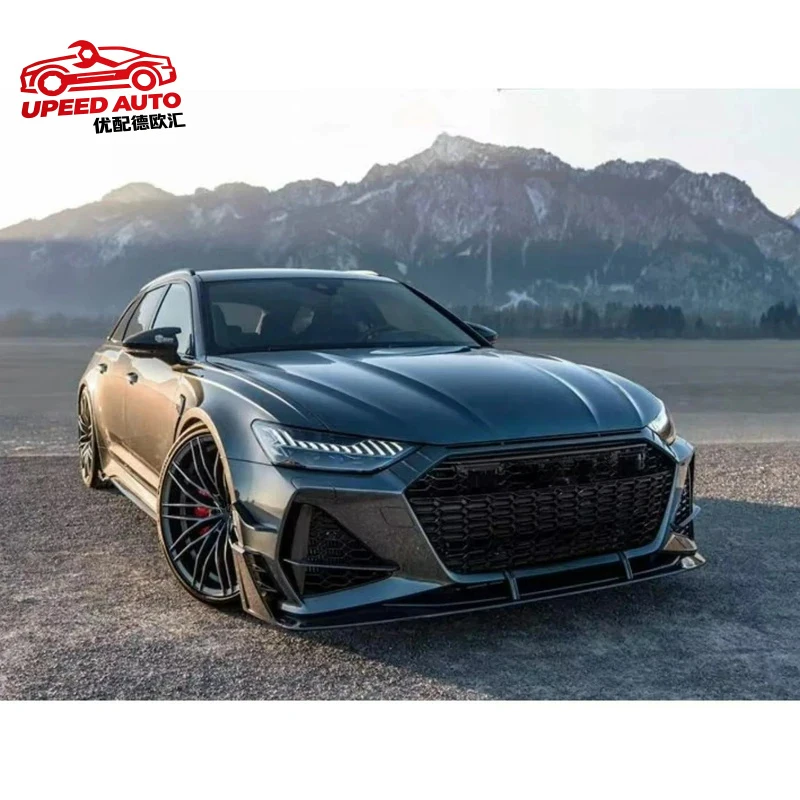 Suitable for Precision-Made Audi RS6 C8 ABTStyle Body Kit Front Bumper Lip Diffuser Side Skirts Spoiler