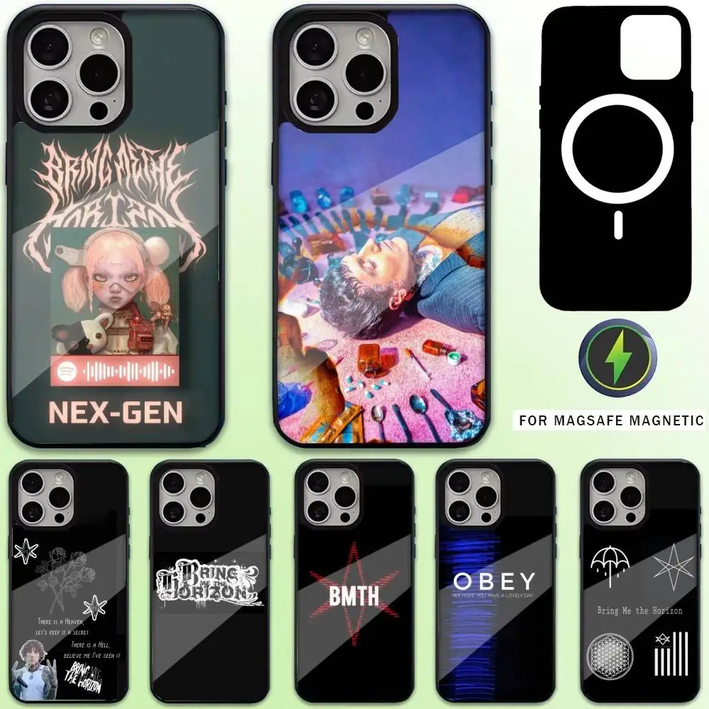 

B-Bring Me The Bmth H-HorizonS Phone Case For iPhone17,16,15,14,13,12,11 Plus,Pro Max Magnetic For Magsafe Wireless Charging