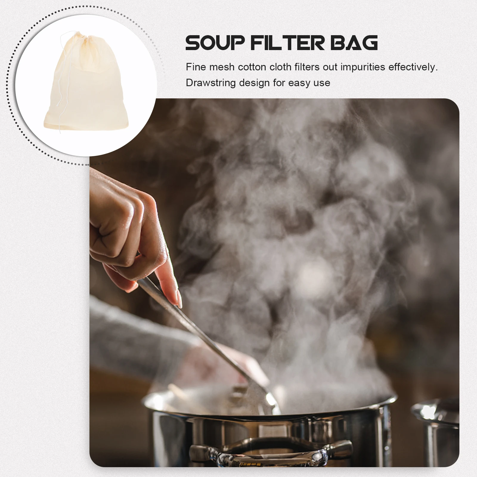 

25pcs Drawstring Soup Bags Reusable Cotton Straining Cheesecloth Filter For Tea Spices Broth Cooking Gauze Bags Empty Herb