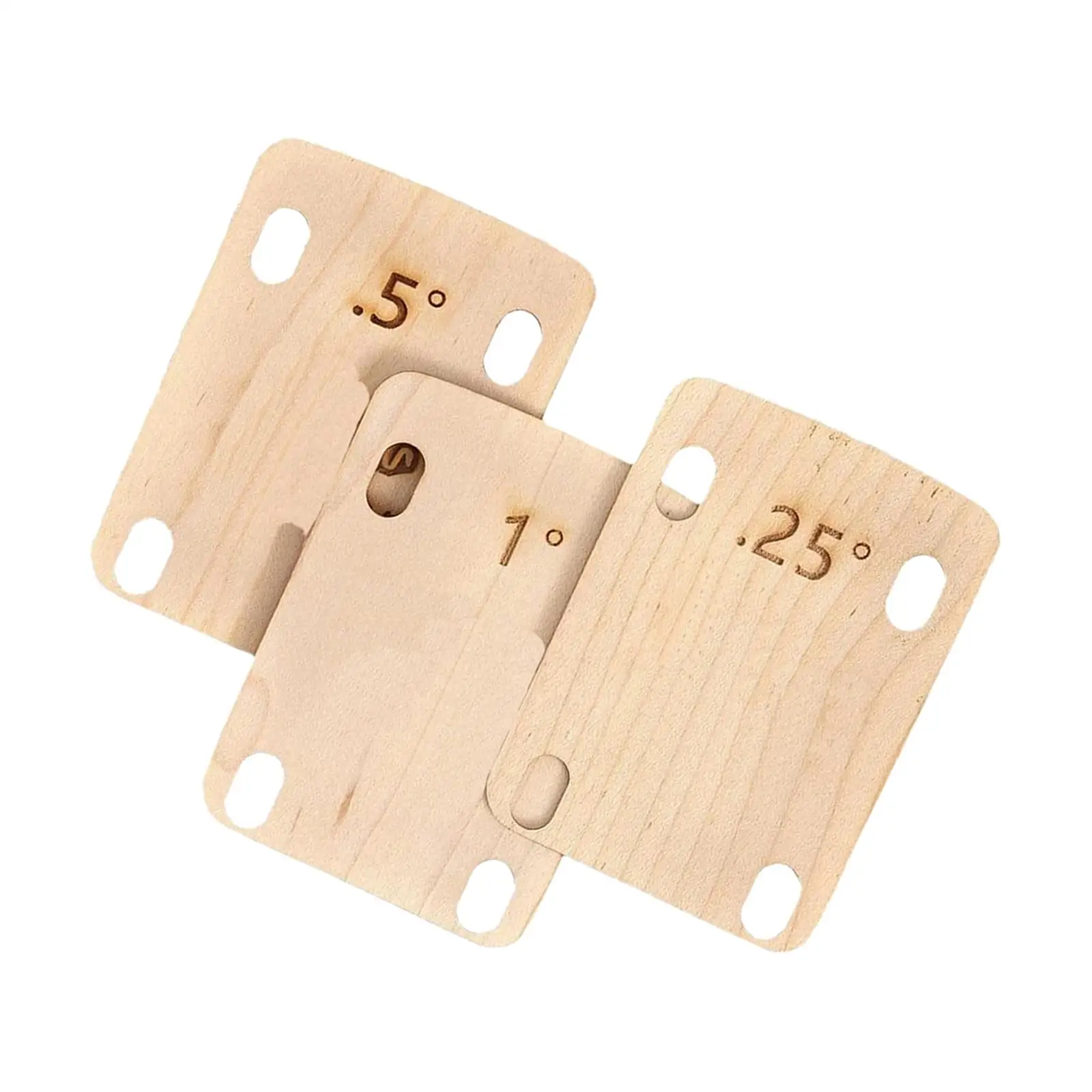 3 Pieces Electric Guitar Neck Shims Plate Wood Accs Durable Replaces Pad Guitar Neck Shims Set for Electric Guitar Bass