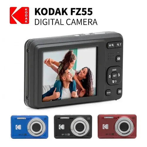 Cámara Digital KODAK PIXPRO FZ55-RD de 16MP, Zoom óptico 5X, gran angular de 28mm, vídeo Full HD de 1080P, cámara Vlogging LCD de 2,7""