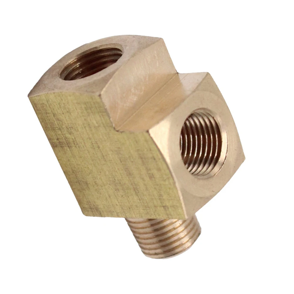 ​Brass Pipe Tee Car Solid Street Pipe External Thread M10x1 Street Tee Interface