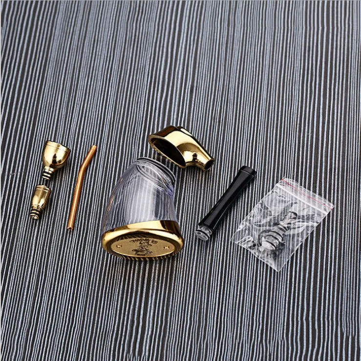 2023 Bottle Water Pipe Portable Mini Hookah High Quality Shisha Pipe Tobacco Smoking Pipes Gift of Health Metal Tube Filter