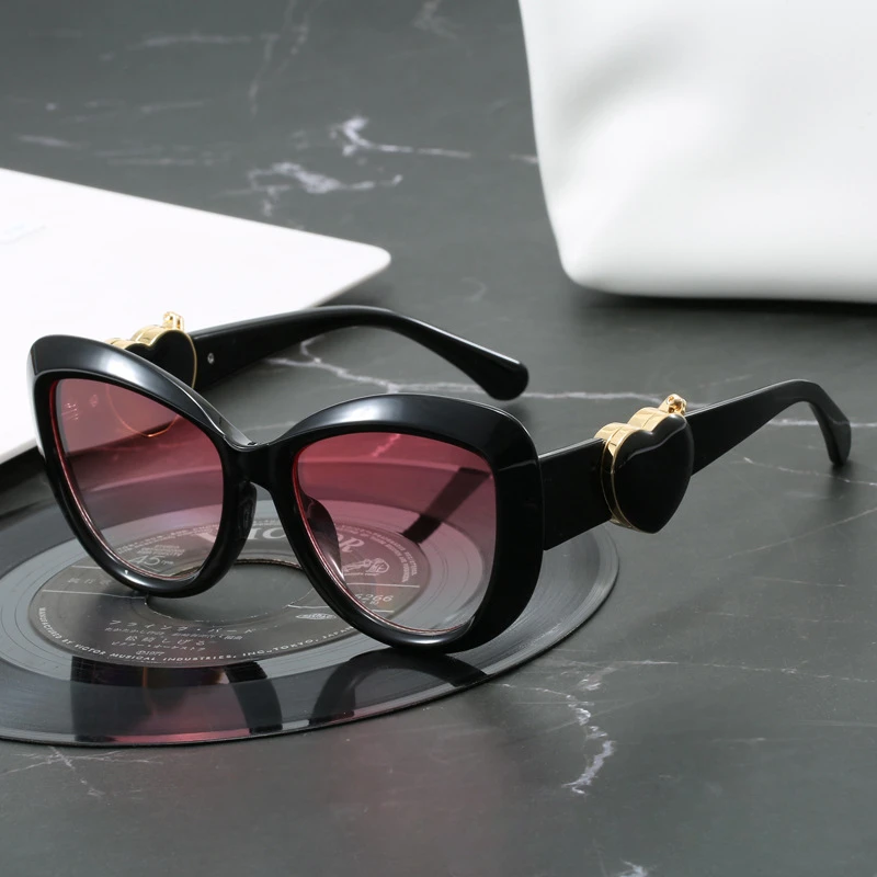 2025 New Sunglasses Fashion Trend Round Frame Sunglasses with Mirror Film Sunglasses Two Small Fragrant Version Sunshades
