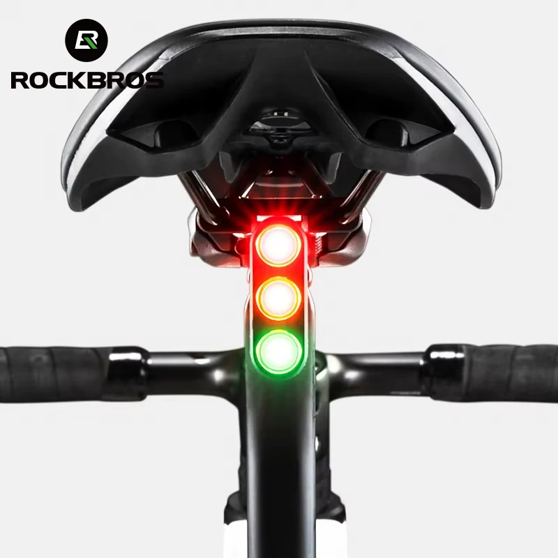 

ROCKBROS беспроводной задний фонарь для велосипеда с автоматическим запуском/стопным тормозом, велосипедный задний фонарь Type-C, перезаряжаемые предупреждающие аксессуары для велосипеда